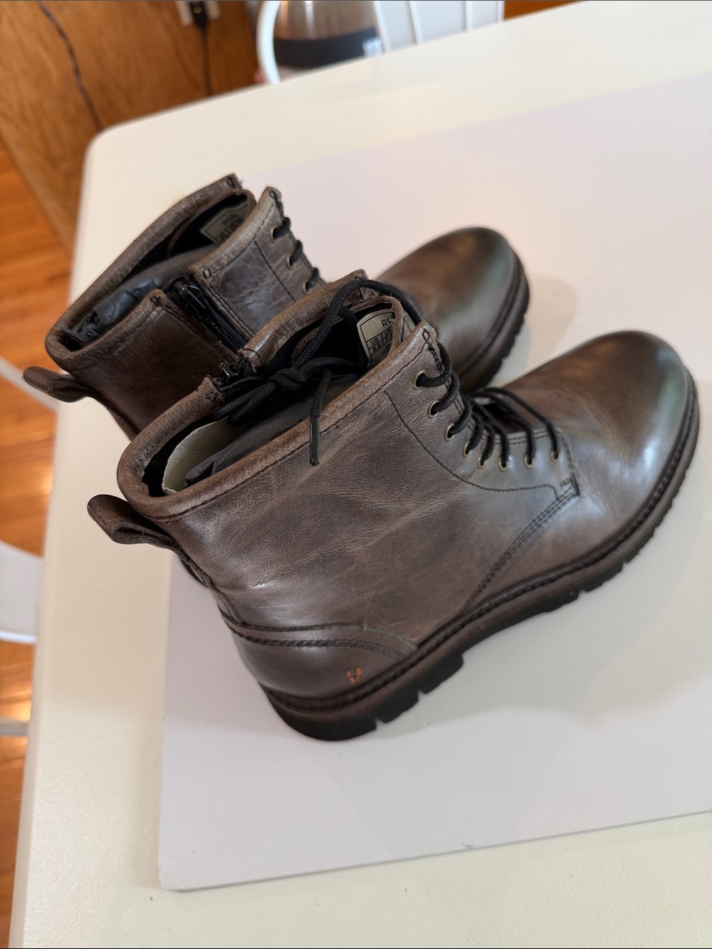 Roan Men's Brown Leather Duty Lace-Up Boots Sz 8.5.  NWOB. Bag5